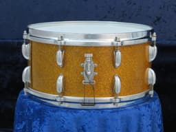 Gretsch 6.5 x 14 Gold Sparkle Pearl Wood Snare Drum Serial #isi9300 Gretsch 6.5 x 14 Gold Sparkle Pearl Wood Snare Drum Serial #isi9300