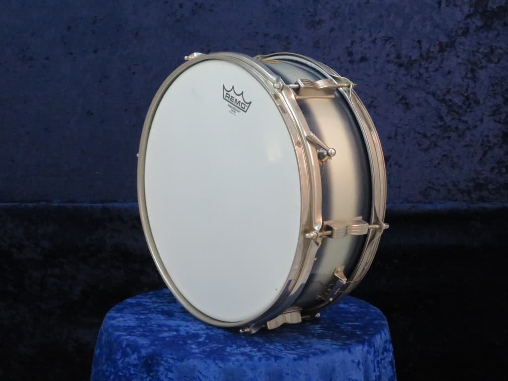 Ludwig 5 x 14 Blue and Silver Duco Wood Snare Drum 1965 Serial #225705