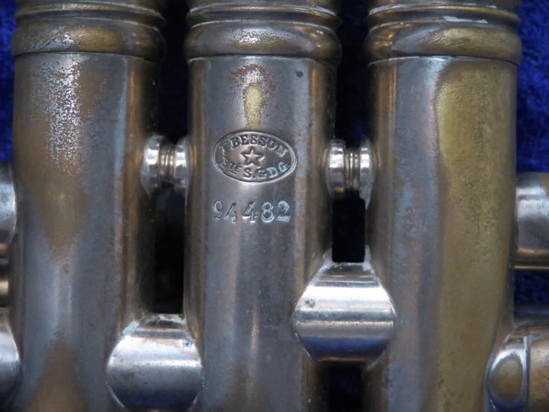 Besson Brevete S.G.D.G. Paris Grands Prix Silver Trumpet Serial #94482