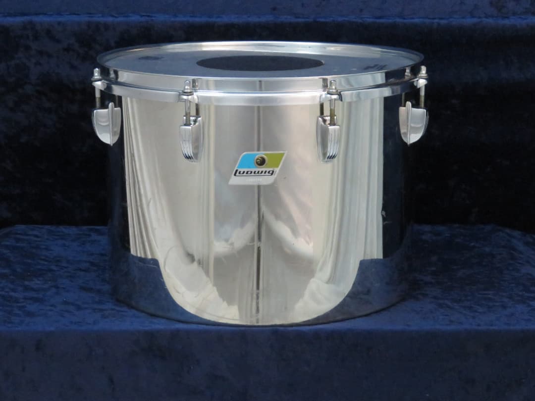 Ludwig Set of 3 14" 15" 16" Bonham Stainless Steel Tri/ Concert Toms Serial #1325365