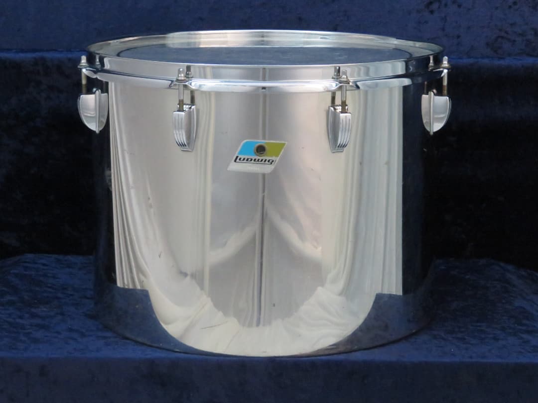 Ludwig Set of 3 14" 15" 16" Bonham Stainless Steel Tri/ Concert Toms Serial #1325365