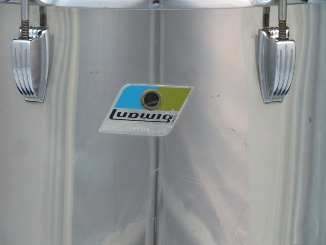 Ludwig Set of 3 14" 15" 16" Bonham Stainless Steel Tri/ Concert Toms Serial #1325365