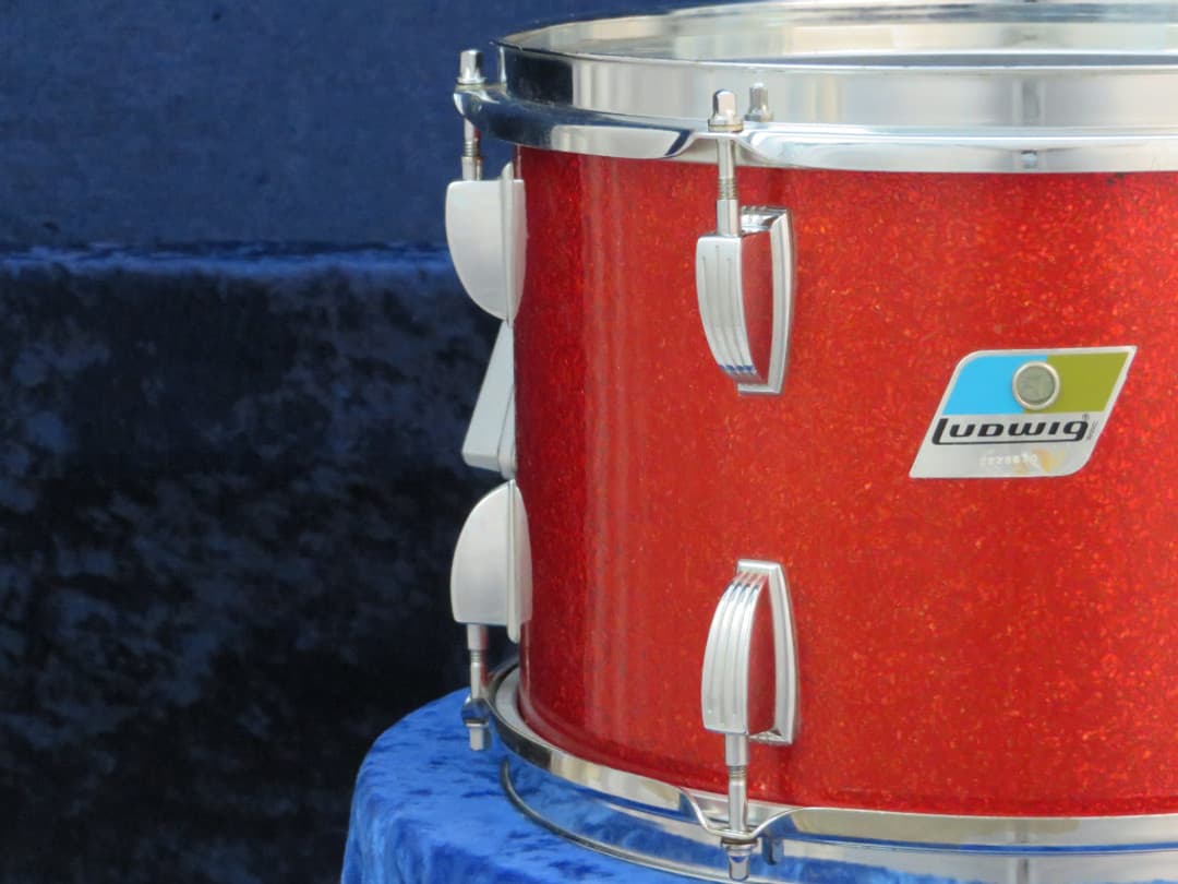 Ludwig 8 x 12 Sparkling Red Pearl Wood Tom Tom Serial #1228670