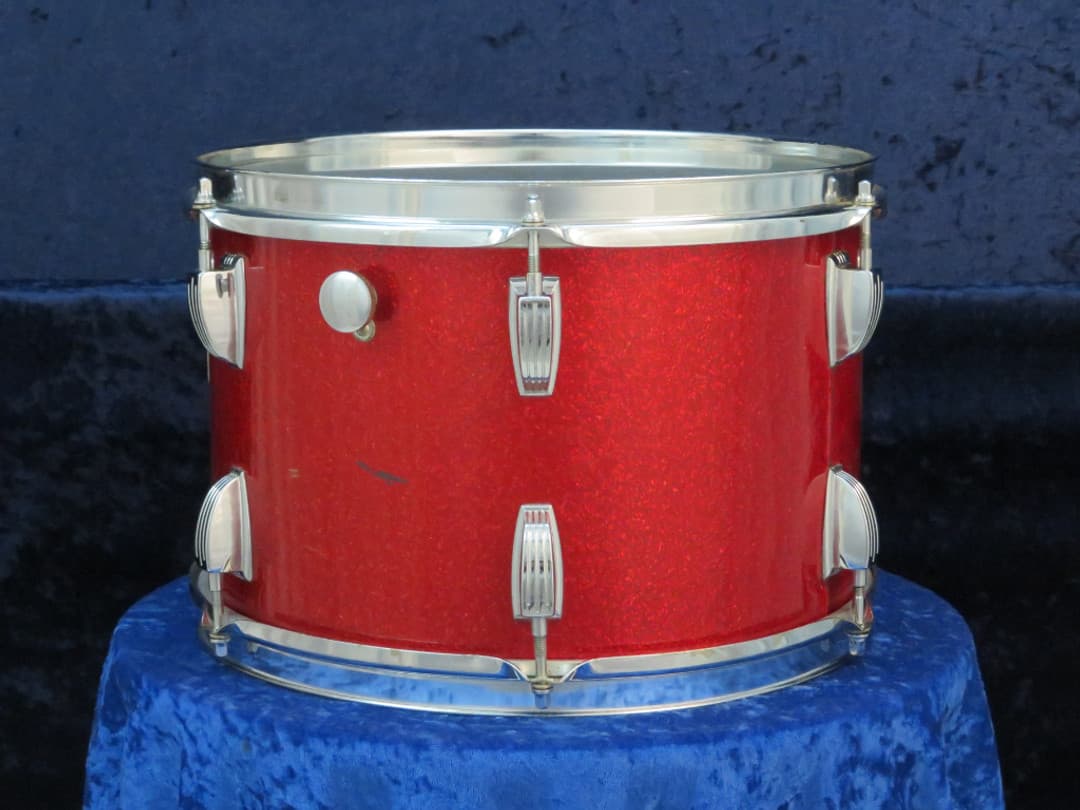 Ludwig 8 x 12 Sparkling Red Pearl Wood Tom Tom Serial #1228670