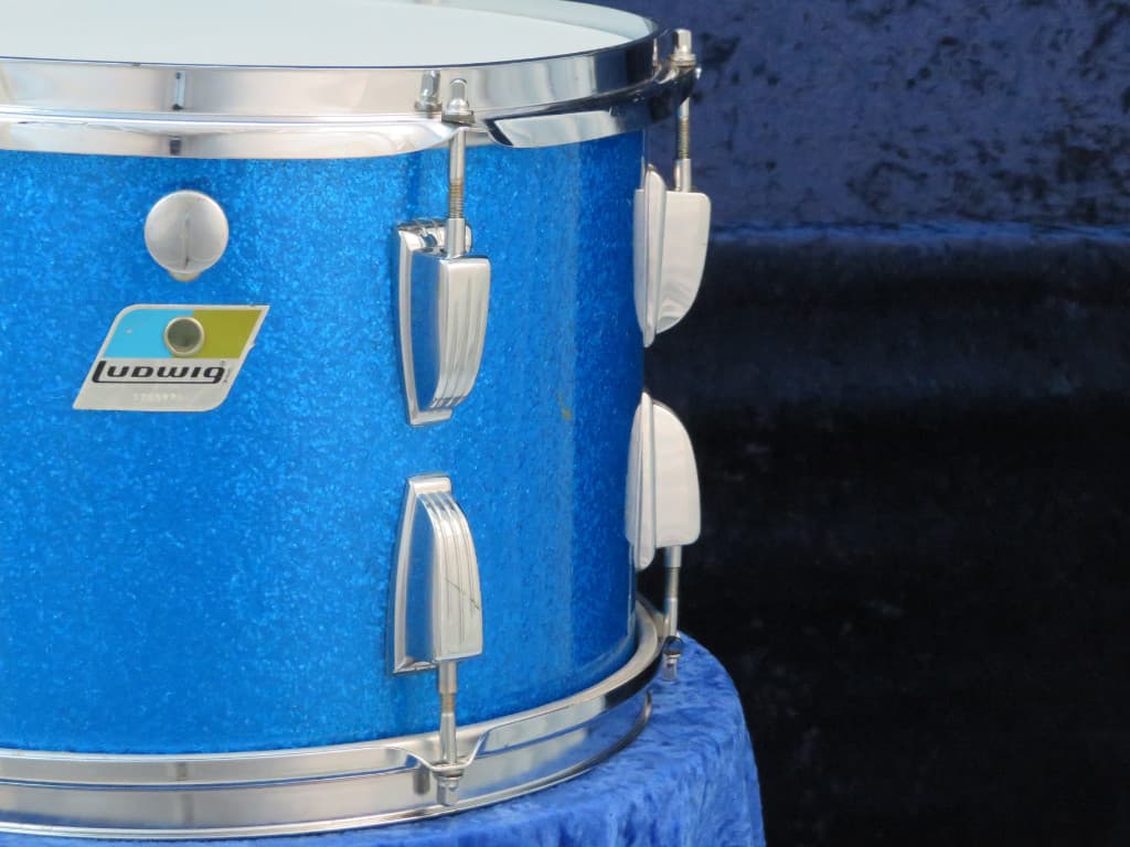 Ludwig 9 x 13 Sparkling Blue Pearl Wood Tom Tom Serial #1295621