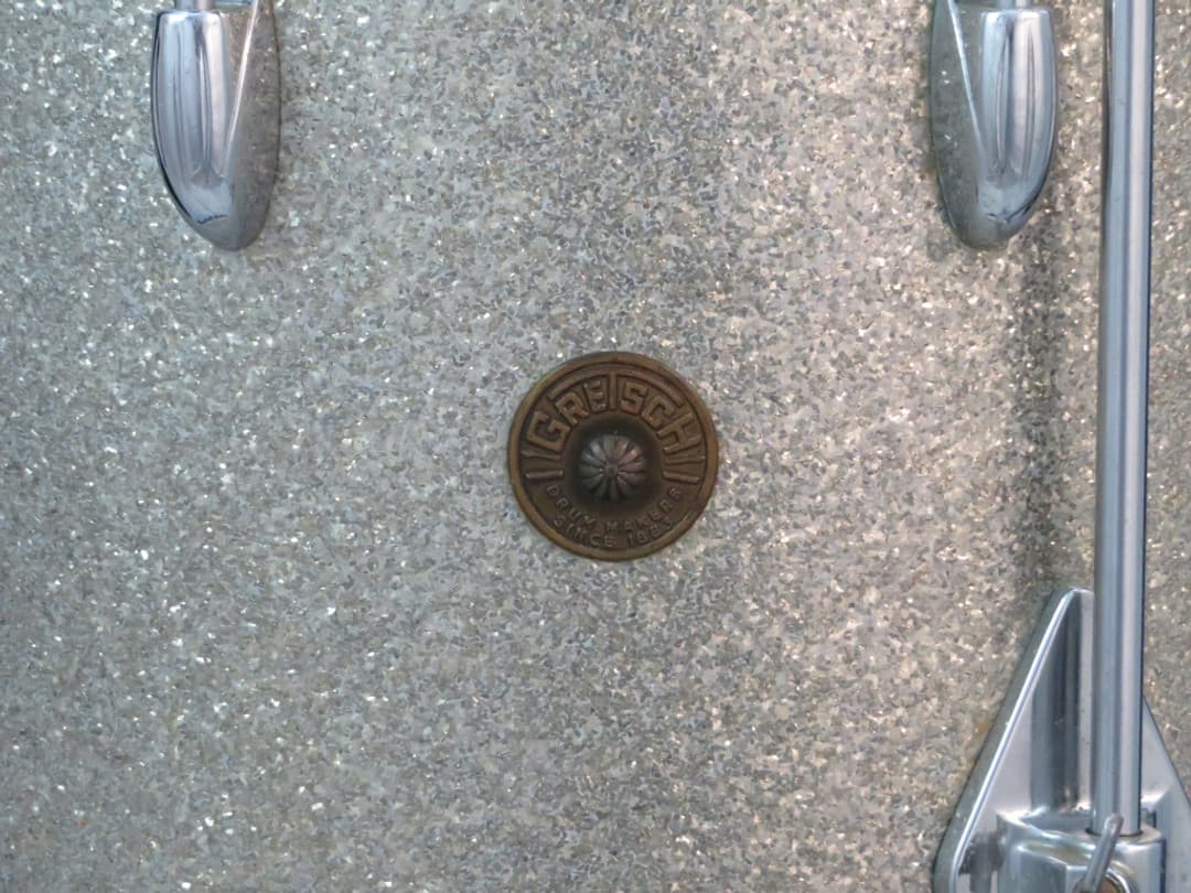 Gretsch Model 4417 14 x 14 Silver Sparkle Pearl Wood Floor Tom Serial #36198