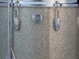 Gretsch Model 4417 14 x 14 Silver Sparkle Pearl Wood Floor Tom Serial #36198 Gretsch Model 4417 14 x 14 Silver Sparkle Pearl Wood Floor Tom Serial #36198