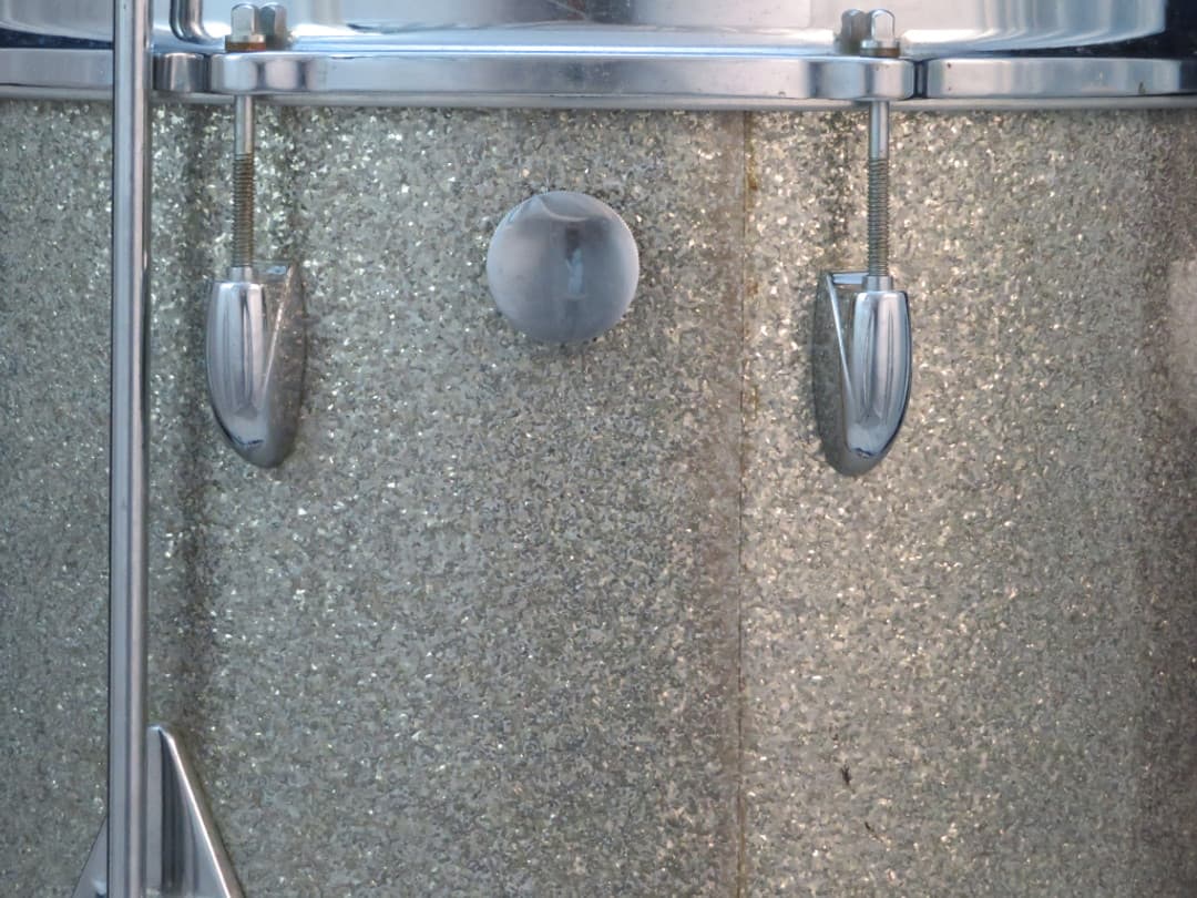 Gretsch Model 4417 14 x 14 Silver Sparkle Pearl Wood Floor Tom Serial #36198