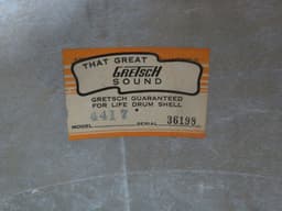 Gretsch Model 4417 14 x 14 Silver Sparkle Pearl Wood Floor Tom Serial #36198 Gretsch Model 4417 14 x 14 Silver Sparkle Pearl Wood Floor Tom Serial #36198