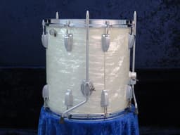 Ludwig 14 x 14 White Marine Pearl Wood Floor Tom 1970 Serial #796652 Ludwig 14 x 14 White Marine Pearl Wood Floor Tom 1970 Serial #796652