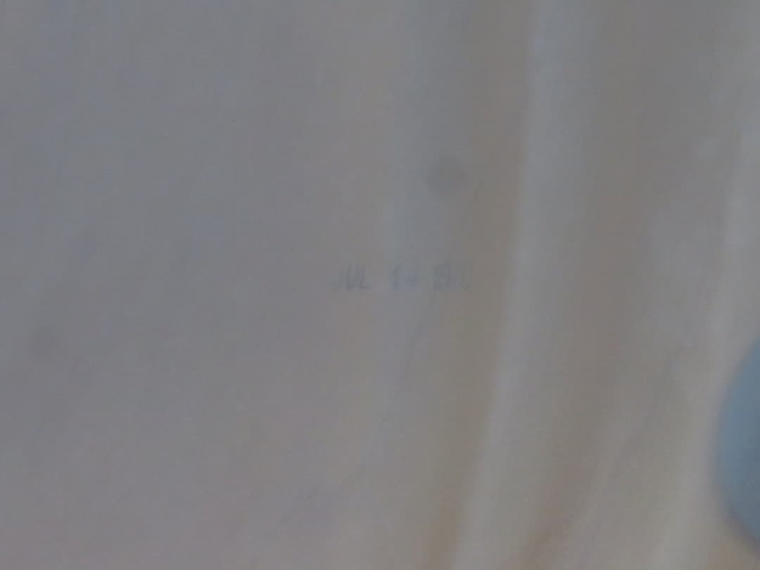 Ludwig 14 x 14 White Marine Pearl Wood Floor Tom 1970 Serial #796652