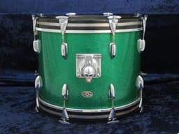 Slingerland 3 Piece Sparkling Green Pearl Wood Drum Set Serial #297390 Slingerland 3 Piece Sparkling Green Pearl Wood Drum Set Serial #297390