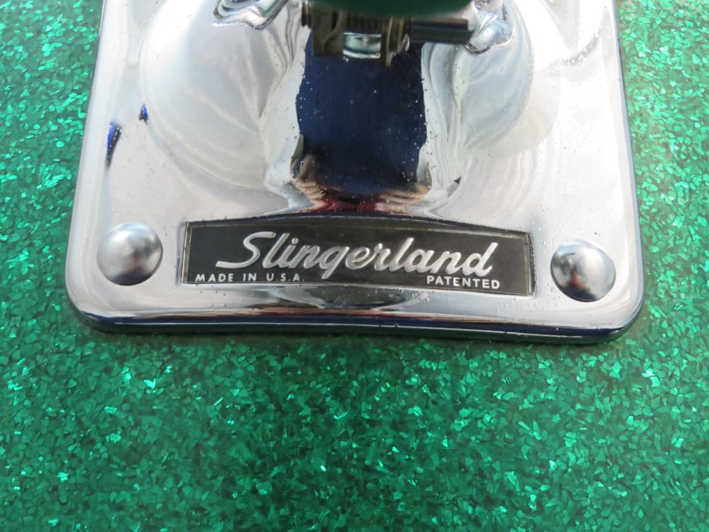 Slingerland 3 Piece Sparkling Green Pearl Wood Drum Set Serial #297390