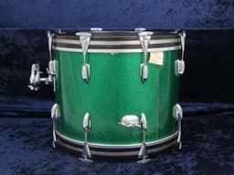 Slingerland 3 Piece Sparkling Green Pearl Wood Drum Set Serial #297390 Slingerland 3 Piece Sparkling Green Pearl Wood Drum Set Serial #297390