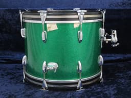 Slingerland 3 Piece Sparkling Green Pearl Wood Drum Set Serial #297390 Slingerland 3 Piece Sparkling Green Pearl Wood Drum Set Serial #297390