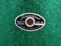 Slingerland 3 Piece Sparkling Green Pearl Wood Drum Set Serial #297390 Slingerland 3 Piece Sparkling Green Pearl Wood Drum Set Serial #297390