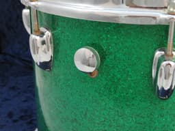 Slingerland 3 Piece Sparkling Green Pearl Wood Drum Set Serial #297390 Slingerland 3 Piece Sparkling Green Pearl Wood Drum Set Serial #297390