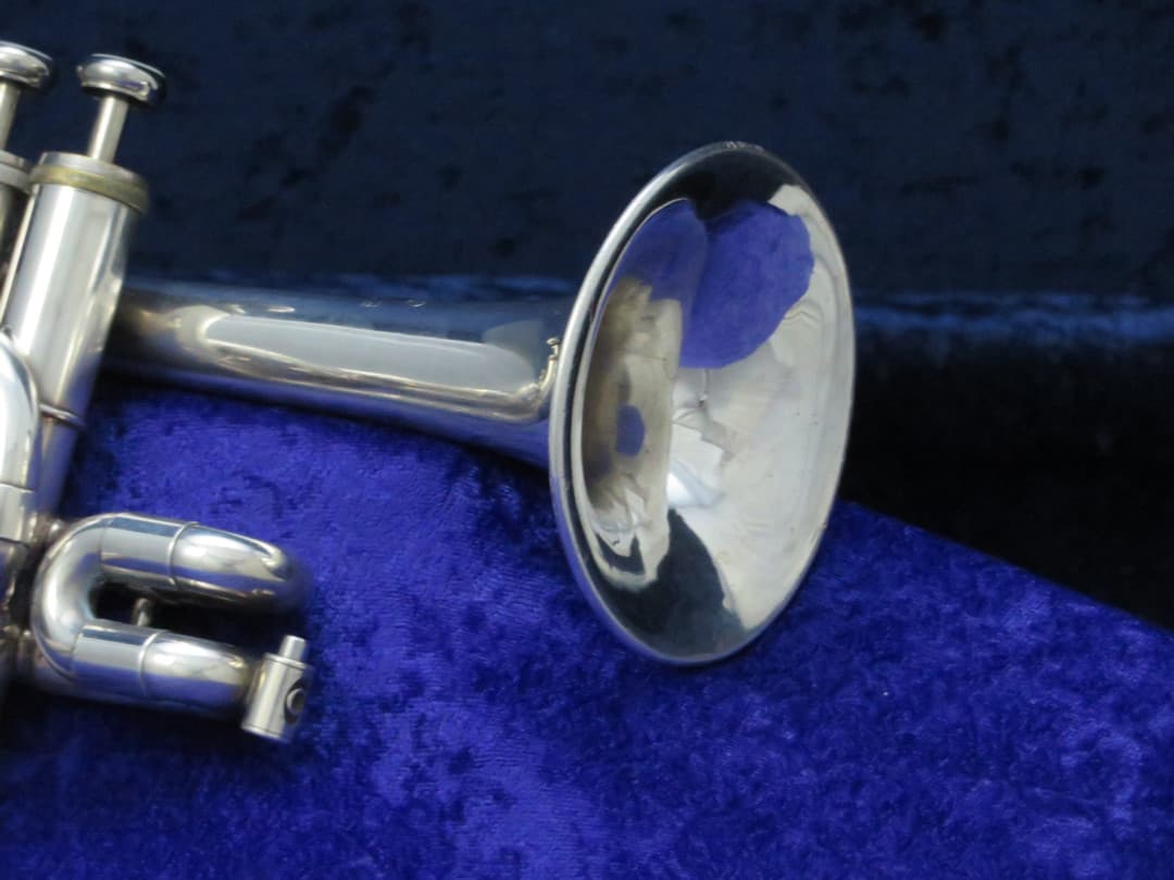 Getzen Eterna 4 Valve Silver Piccolo Trumpet Serial #P01935