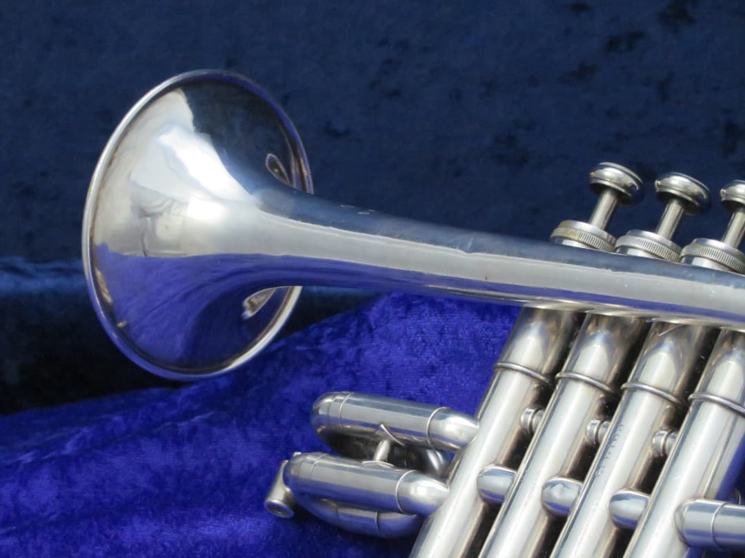 Getzen Eterna 4 Valve Silver Piccolo Trumpet Serial #P01935