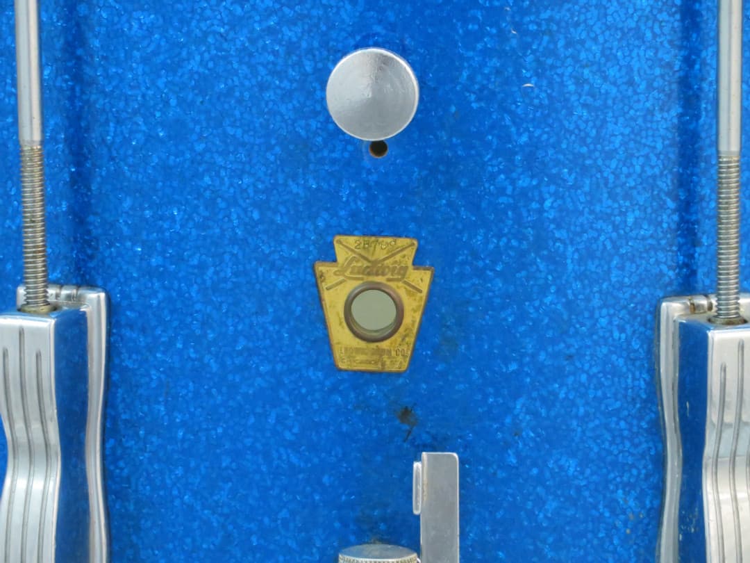 Ludwig Club Date 10 x 14 Sparkling Blue Pearl Wood Marching Snare Drum 1964 Serial #25789