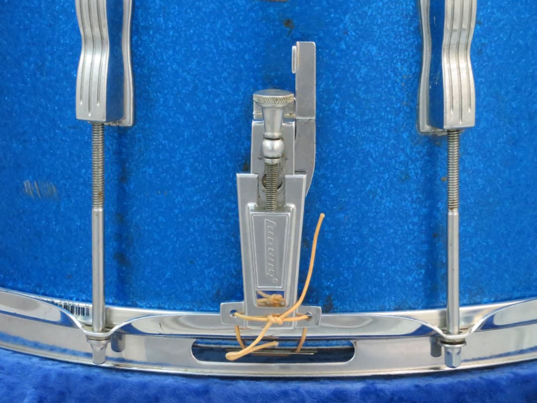 Ludwig Club Date 10 x 14 Sparkling Blue Pearl Wood Marching Snare Drum 1964 Serial #25789