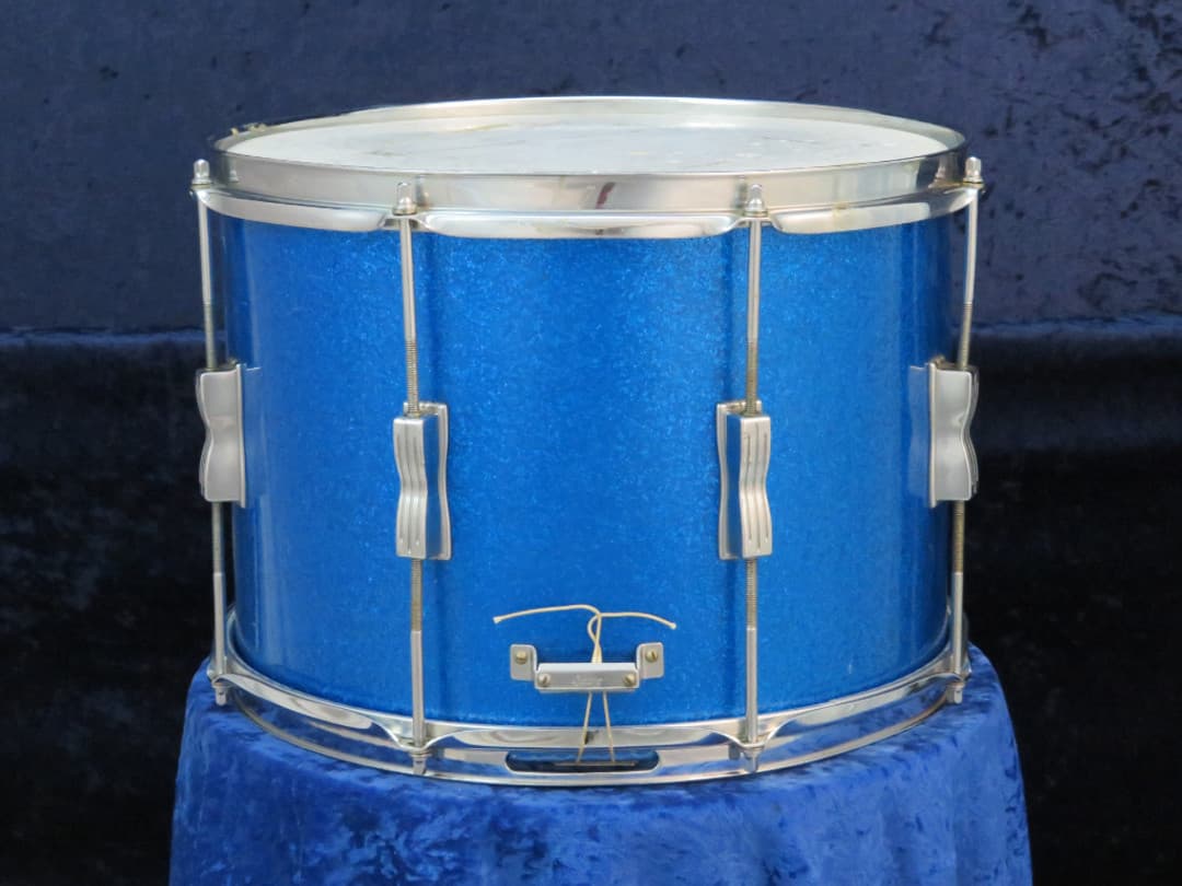 Ludwig Club Date 10 x 14 Sparkling Blue Pearl Wood Marching Snare Drum 1964 Serial #25789