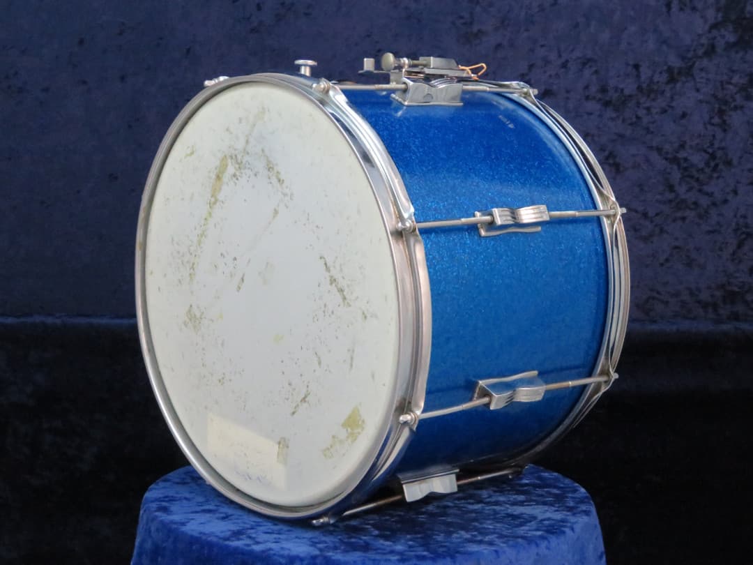 Ludwig Club Date 10 x 14 Sparkling Blue Pearl Wood Marching Snare Drum 1964 Serial #25789