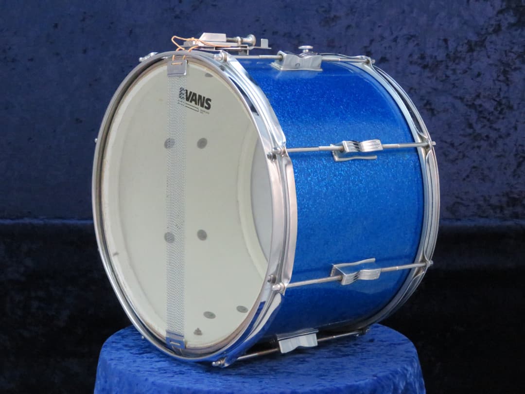 Ludwig Club Date 10 x 14 Sparkling Blue Pearl Wood Marching Snare Drum 1964 Serial #25789