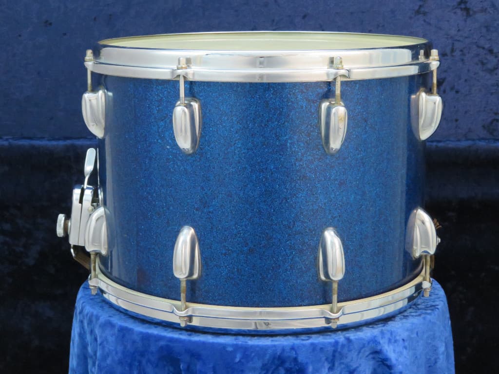 Slingerland Kick 10 x 14 Sparkling Blue Pearl Wood Marching Snare Drum Serial #8481