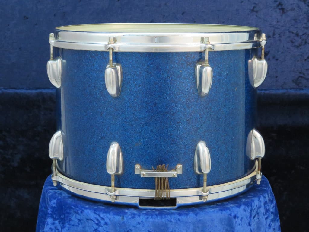 Slingerland Kick 10 x 14 Sparkling Blue Pearl Wood Marching Snare Drum Serial #8481