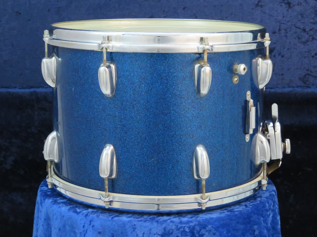 Slingerland Kick 10 x 14 Sparkling Blue Pearl Wood Marching Snare Drum Serial #8481