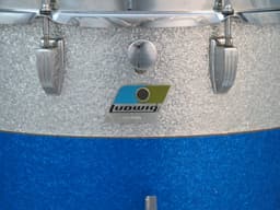 Ludwig 12 x 15 Sparkling Blue and Silver Pearl Wood Marching Snare Drum Serial #1248368 Ludwig 12 x 15 Sparkling Blue and Silver Pearl Wood Marching Snare Drum Serial #1248368