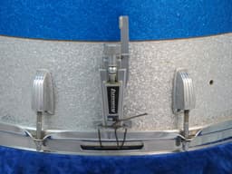 Ludwig 12 x 15 Sparkling Blue and Silver Pearl Wood Marching Snare Drum Serial #1248368 Ludwig 12 x 15 Sparkling Blue and Silver Pearl Wood Marching Snare Drum Serial #1248368