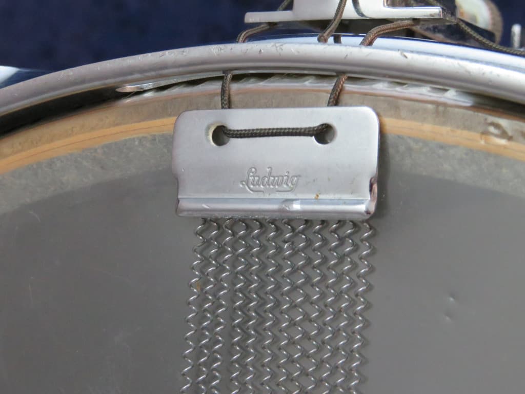 Ludwig 12 x 15 Sparkling Blue and Silver Pearl Wood Marching Snare Drum Serial #1248368