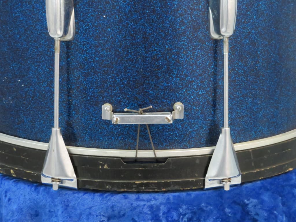 Slingerland 12 x 15 Sparkling Blue Pearl Wood Marching Snare Drum Serial #181329