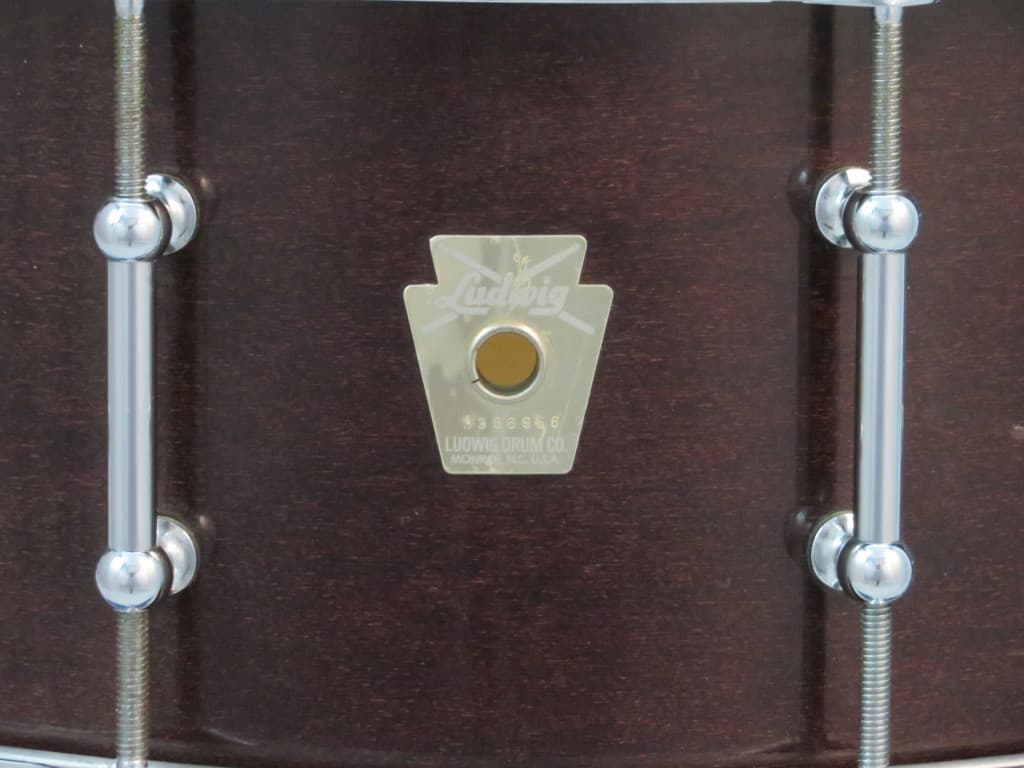 Ludwig 6.5 x 14 Mahogany Wood Snare Drum Serial #3386966