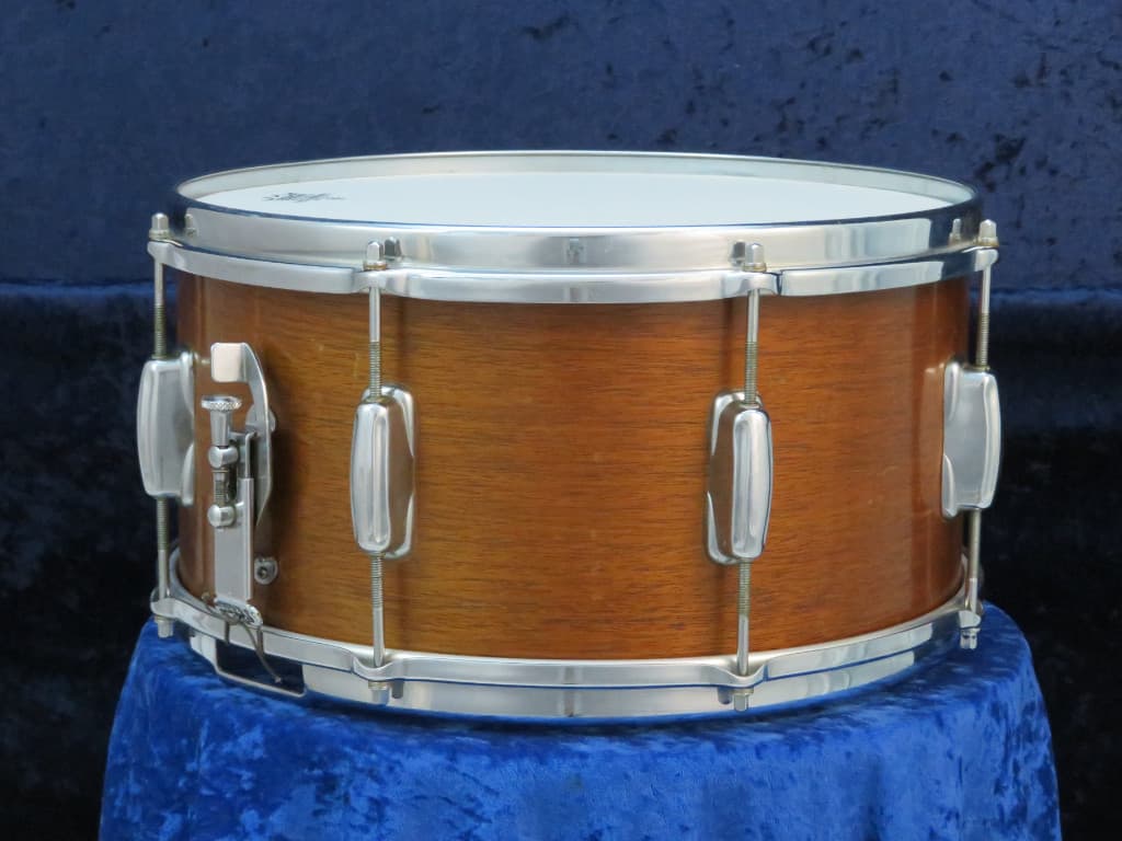 Slingerland 7 x 14 Mahogany Wood Snare Drum 1950 Serial #isi9449