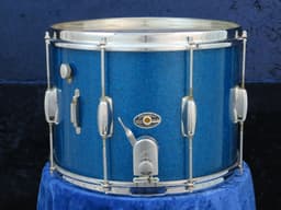 Slingerland 10 x 14 Sparkling Blue Pearl Wood Marching Snare Drum Serial #213415 Slingerland 10 x 14 Sparkling Blue Pearl Wood Marching Snare Drum Serial #213415