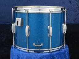 Slingerland 10 x 14 Sparkling Blue Pearl Wood Marching Snare Drum Serial #213415 Slingerland 10 x 14 Sparkling Blue Pearl Wood Marching Snare Drum Serial #213415