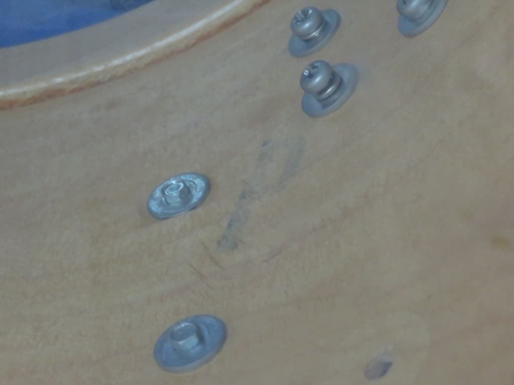Slingerland 10 x 14 Sparkling Blue Pearl Wood Marching Snare Drum Serial #213415