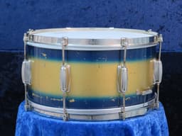 Slingerland Radio King 7 x 14 Blue and Gold Duco Wood Snare Drum 1950's Serial #isi9415 Slingerland Radio King 7 x 14 Blue and Gold Duco Wood Snare Drum 1950's Serial #isi9415
