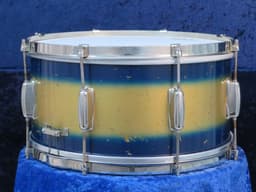 Slingerland Radio King 7 x 14 Blue and Gold Duco Wood Snare Drum 1950's Serial #isi9415 Slingerland Radio King 7 x 14 Blue and Gold Duco Wood Snare Drum 1950's Serial #isi9415