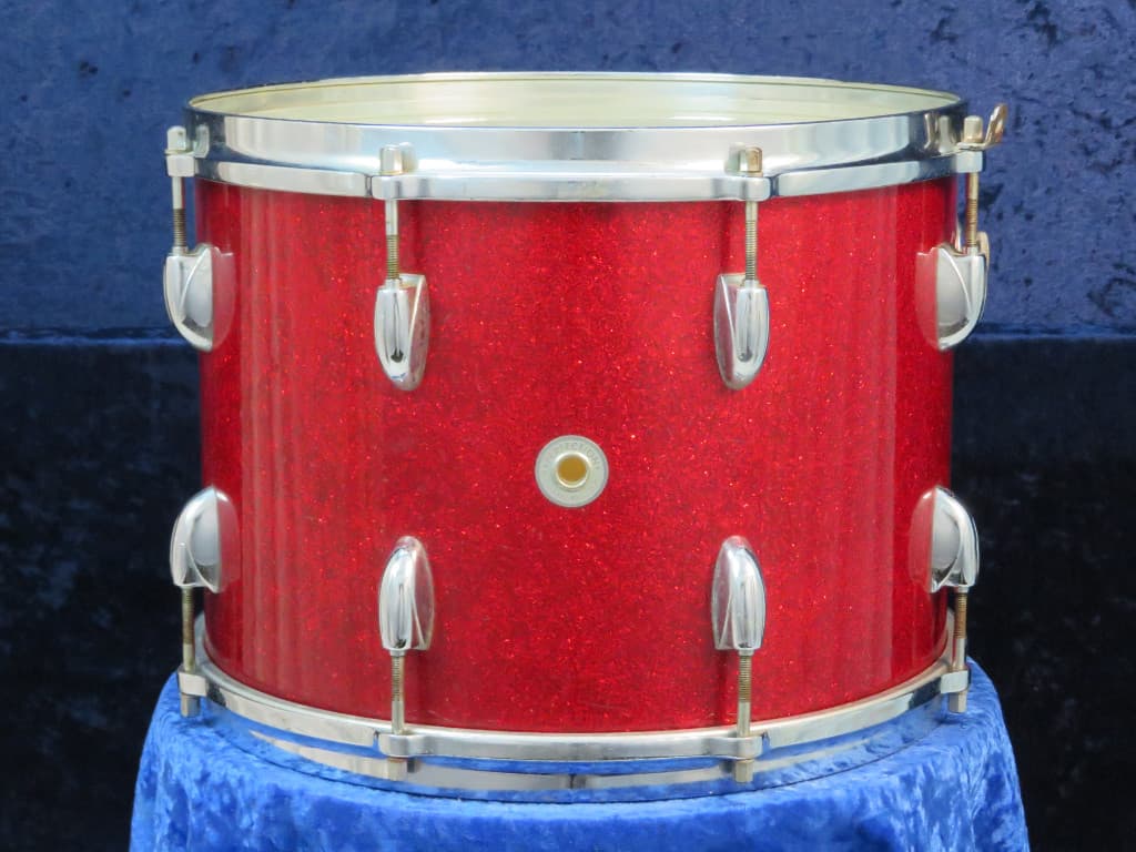 Walberg & Auge Perfection 10 x 14 Red Sparkle Wood Tenor Drum 1962 Serial #11-62 Walberg & Auge Perfection 10 x 14 Red Sparkle Wood Tenor Drum 1962 Serial #11-62