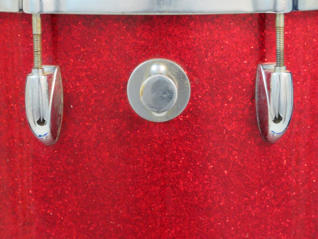 Walberg & Auge Perfection 10 x 14 Red Sparkle Wood Tenor Drum 1962 Serial #11-62