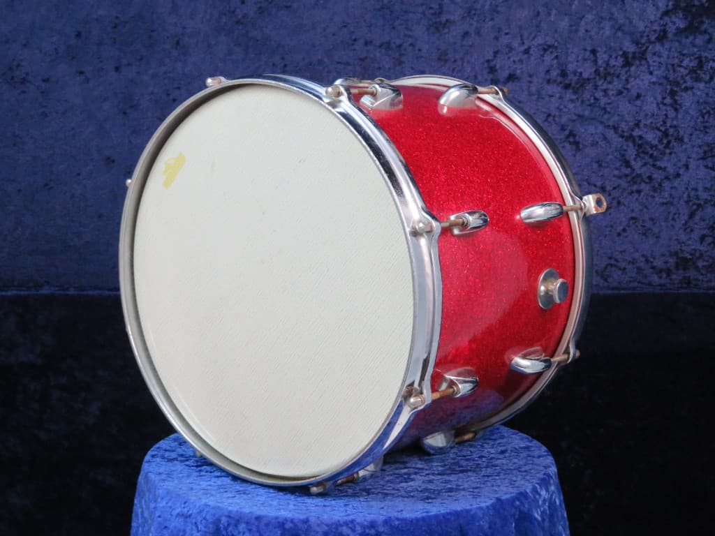 Walberg & Auge Perfection 10 x 14 Red Sparkle Wood Tenor Drum 1962 Serial #11-62