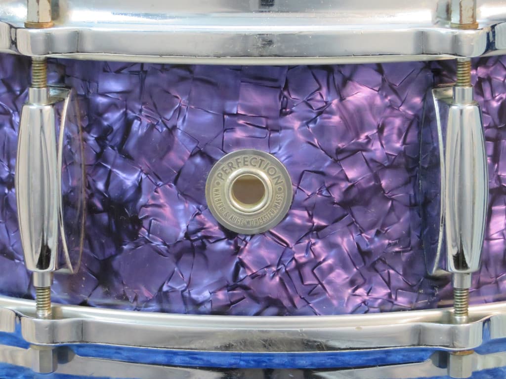 Walberg & Auge Perfection 5 x 14 Purple Diamond Pearl Wood Snare Drum 1960 Serial #9-60