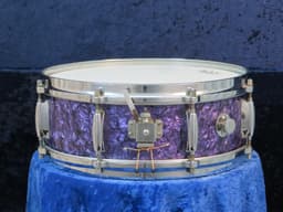 Walberg & Auge Perfection 5 x 14 Purple Diamond Pearl Wood Snare Drum 1960 Serial #9-60 Walberg & Auge Perfection 5 x 14 Purple Diamond Pearl Wood Snare Drum 1960 Serial #9-60
