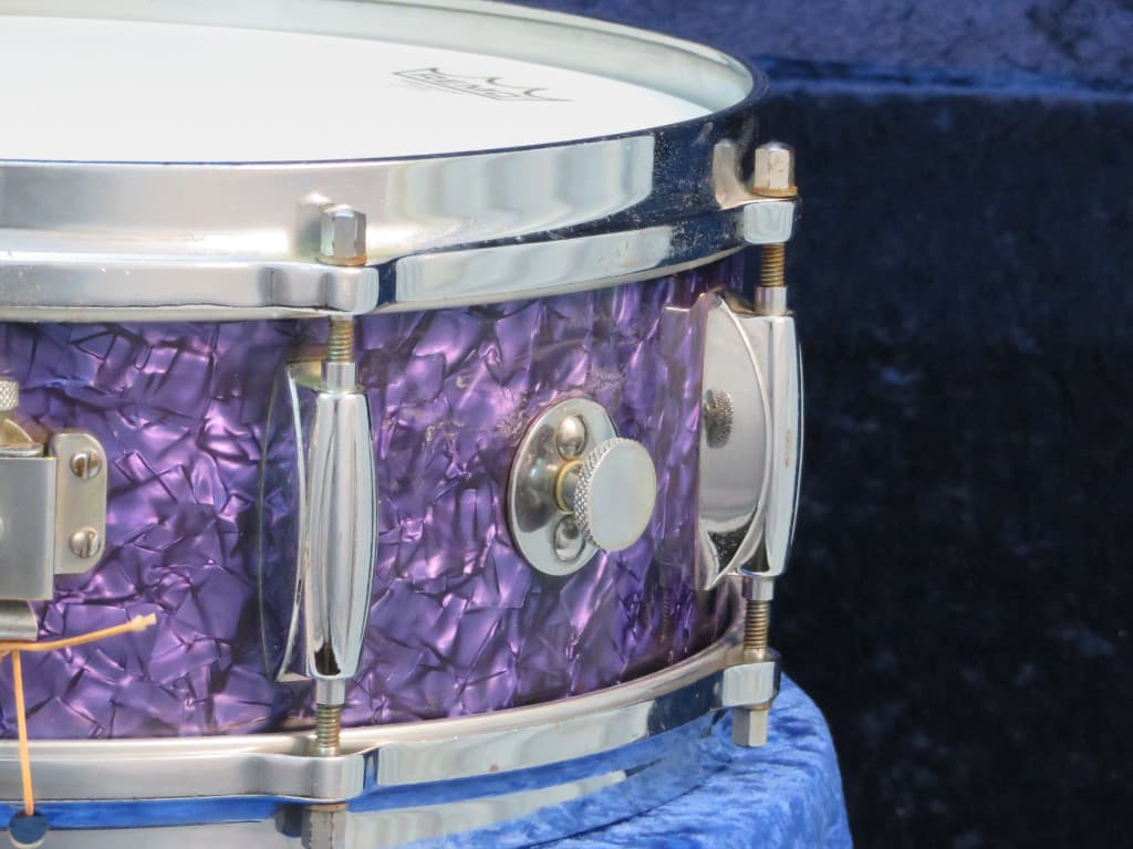 Walberg & Auge Perfection 5 x 14 Purple Diamond Pearl Wood Snare Drum 1960 Serial #9-60