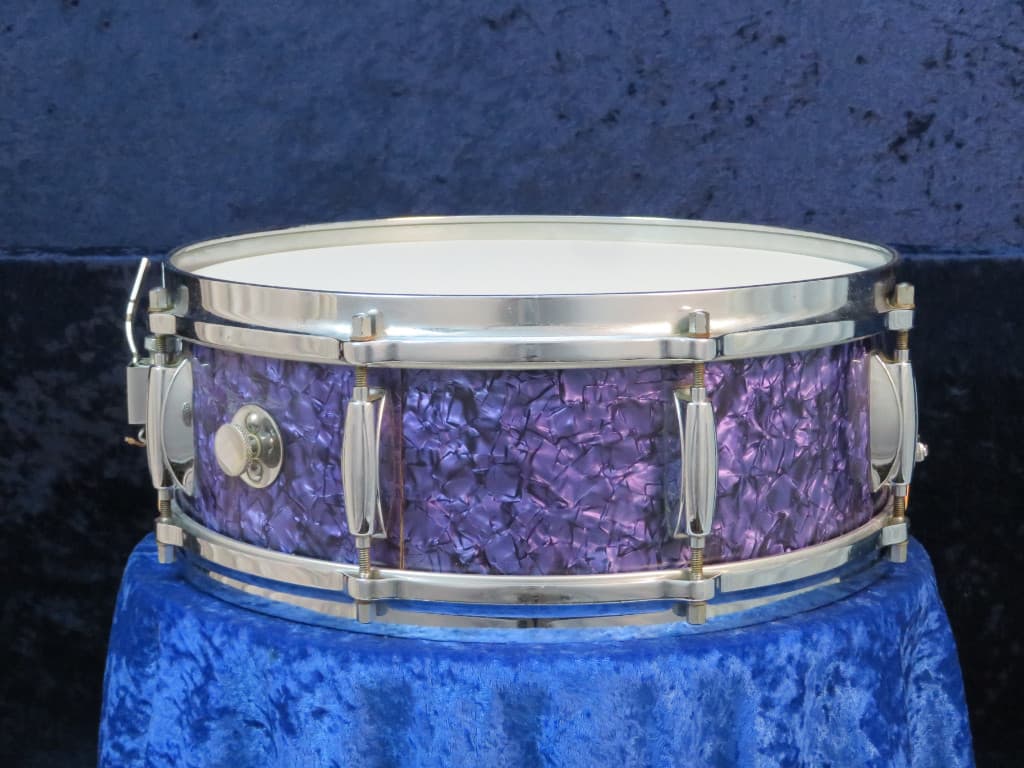 Walberg & Auge Perfection 5 x 14 Purple Diamond Pearl Wood Snare Drum 1960 Serial #9-60