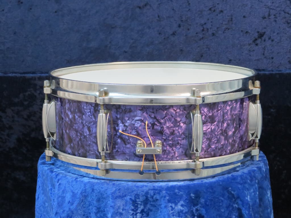 Walberg & Auge Perfection 5 x 14 Purple Diamond Pearl Wood Snare Drum 1960 Serial #9-60